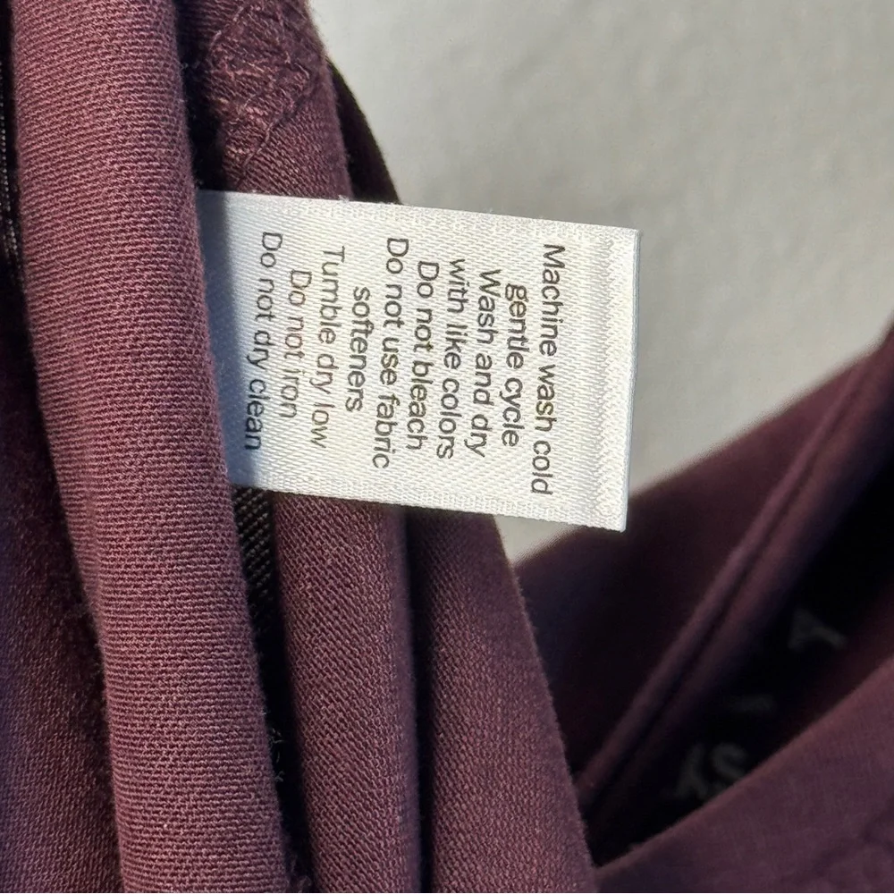 Athleta Cassis Open Back Flexlight Twist Purple Top Stretch XXS Unstinkable 2XS - Picture 9 of 12